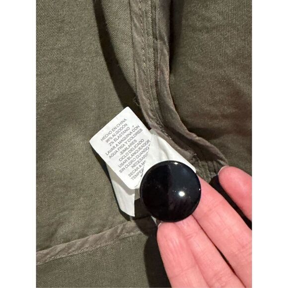 Kate Spade Broome Street Ruffle Trim & Velvet Bow Back Military Button Up Jacket - Picture 12 of 16